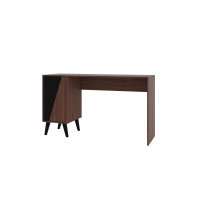 Manhattan Comfort 134AMC158 Hogan 2- Shelf Mid Century Office Desk  in Dark Brown